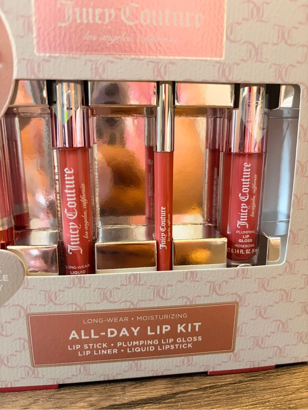 Juicy Couture All-Day Lip Kit - Rosebowl Pink 4pcs set